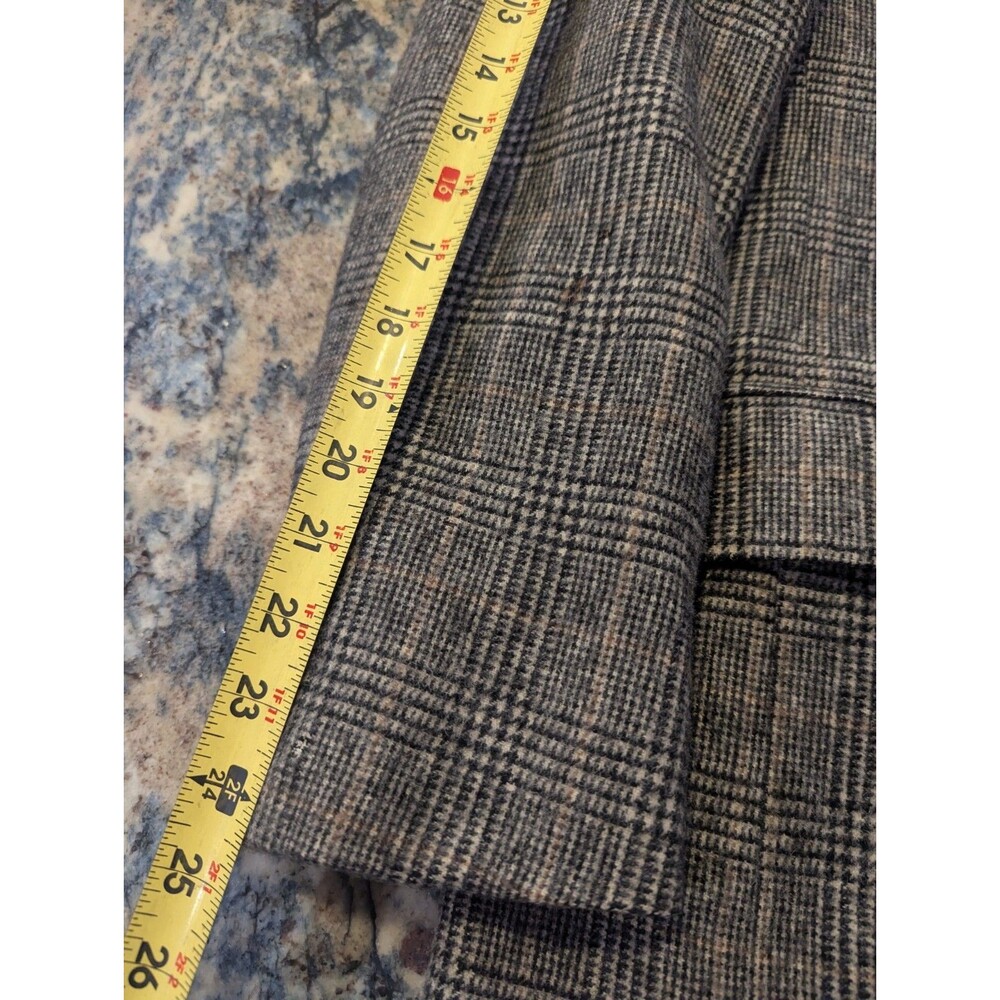 Jos A Bank Camel Hair Glen Plaid Sport Coat Blazer Jacket Brown Tan Men's 38r - Picture 7 of 8